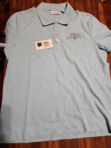 Kentucky Derby Oaks 132 Womens Shirt Large LBlue Short Sleeve Polo Ashworth New - Picture 1 of 6
