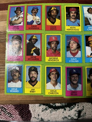 1981 Topps Scratch Offs Panel Baseball Cards
