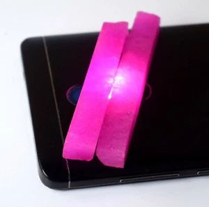 Fetta di pietra preziosa africana 120 ct.+/ 2 pezzi zaffiro rosa 65 x 10 mm grezza - Foto 1 di 5