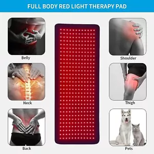 Red Light Therapy Pad Infrared LED Full Body Mat Device Back Muscle Pain Relief - Picture 1 of 9