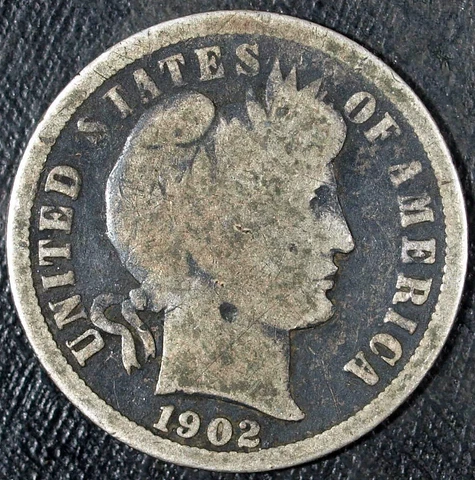 1902 O Barber Silver Dime ☆☆ Circulated ☆☆ Great Set Filler 301 Cover