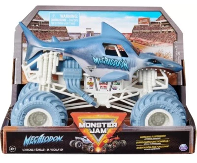 Monster Jam, Official Megalodon Monster Truck, Collector Die-Cast Vehicle, 1:24