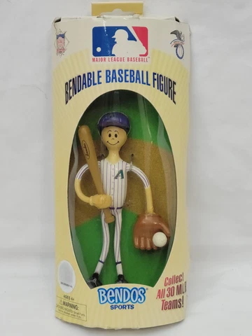 2003 Bendos Sports Arizona Diamondbacks Bendable Baseball Figure New In Box Cover