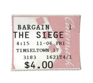 THE SIEGE An Authentic Original Cinemark Movie Ticket Stub Vintage 1998 - Picture 1 of 6