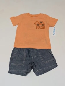 Carter's Toddler Shirt & Shorts Set 12M 2piece Boy Or Girl NWT - Picture 1 of 8