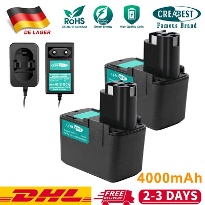 CREABEST 4.0AH 12V Ni-MH Akku/Ladegerät Für Bosch 2607335054 BAT011 GSB GSR PSR 12 VSE-2