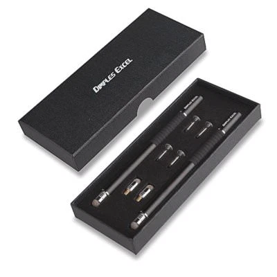 (2 in 1) Precision Dual Tip Stylus for iPad iOS Android - Black - Image 1 of 4