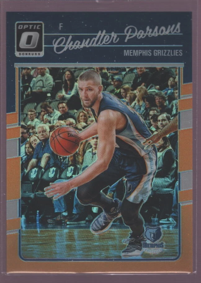 CHANDLER PARSONS /199 GRIZZLIES ORANGE HOLO REFRACTOR RC 2016-17 DONRUSS OPTIC - Image 1 of 1