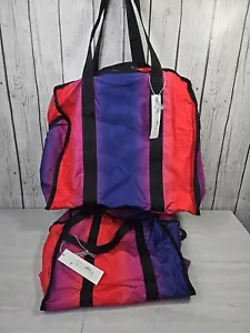 LESPORTSAC Gabrielle East West Weekender Box Tote & Box Tote NWT lot (2) Multi - Picture 1 of 8