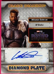 Marvel Black Diamond, Winston Duke (M’Baku) Diamond Plate Autograph Card DP-WD