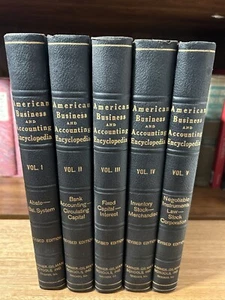 American Business and Accounting Encyclopedia 5 HC Volumes Tanner-Gilman 1918 - Picture 1 of 11