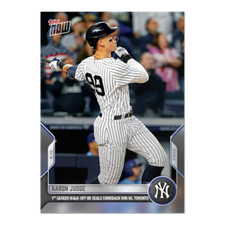 2022 TOPPS NOW #163 AARON JUDGE 1ST CAREER WALK OFF HR NEW YORK YANKEES! NY