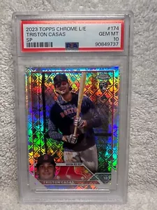 TRISTON CASAS 2023 Topps Chrome LOGOFRACTOR SP Photo VARIATION GEM PSA 10 - Picture 1 of 2