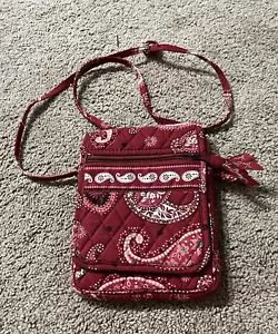 Vera Bradley mini Hipster in mesa red paisley Crossbody purse bag Travel - Picture 1 of 4