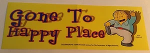 THE SIMPSONS - BUMPER STICKER -- GONE TO HAPPY PLACE -- AUTOCOLLANT  SIMPSONS - Picture 1 of 1