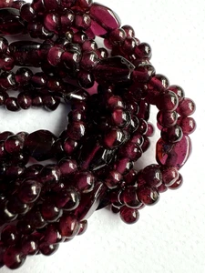 VINTAGE GARNET CLUSTER NECKLACE - Picture 1 of 4