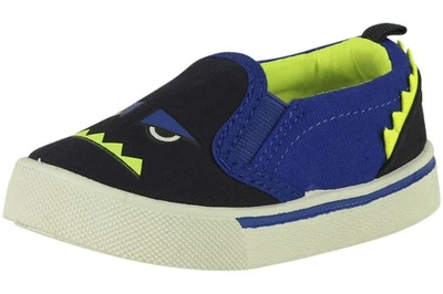 OshKosh B'gosh Toddler Boy's Austin5 Navy/Neon Monster Loafers Shoes Sz: 5T - Image 1 of 4