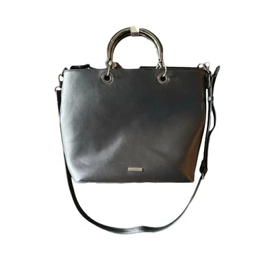 Bolso de Mano ALDO Negro Imitación Cuero Cartera con Mango de Metal Cremallera Bolso de Trabajo de Hombro Foto 1 de 4