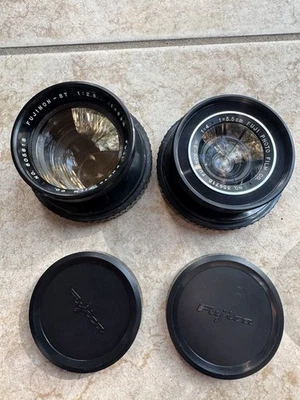 2 Fuji Fujinon Vintage Camera Lens w/ Bubble And Cases - Image 1 of 4