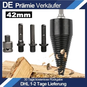 Brennholzbohrer Holzspaltbohrer Holzspalter Kegelspalter Für Bohrmaschine 42mm - Bild 1 von 9