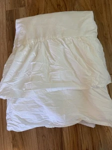 Simply Shabby Chic by Rachel Ashwell Dust Ruffle Bedskirt Twin Size White Cotton - Picture 1 of 3