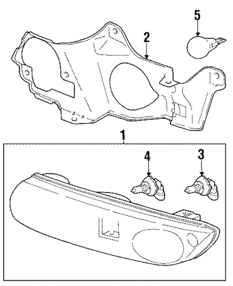 Genuine GM Headlamp Assembly 21112455 Foto 1 de 1