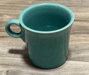 HLC Fiestaware Cup Turquoise Blue Ring Handle Coffee Tea Cup Mug - Picture 1 of 4