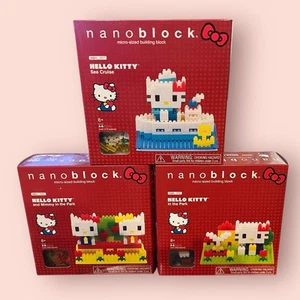 Hello Kitty Nanoblock building block kit (Set Of 3) ~~ NIB - Picture 1 of 2