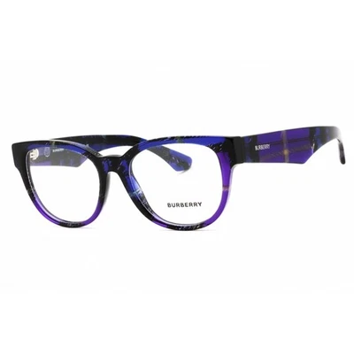 Burberry Women's Eyeglasses Check Violet Plastic Square Shape Frame 0BE2410 4113 - Image 1 of 2