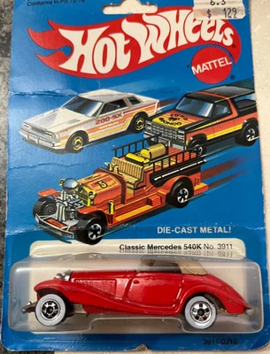 De colección Hot Wheels /#3911 - Clásico Mercedes 540K sin abrir Gran coche, rojo brillante Foto 1 de 4