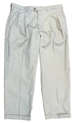 Pantalones de vestir John W. Nordstrom para hombre 42x30 caqui plisados puños pierna recta Foto 1 de 4