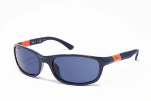 Gafas de sol Ray Ban Junior RJ9056S-188/80 azul marino naranja 50 mm envolventes para niños - Imagen 1 de 5