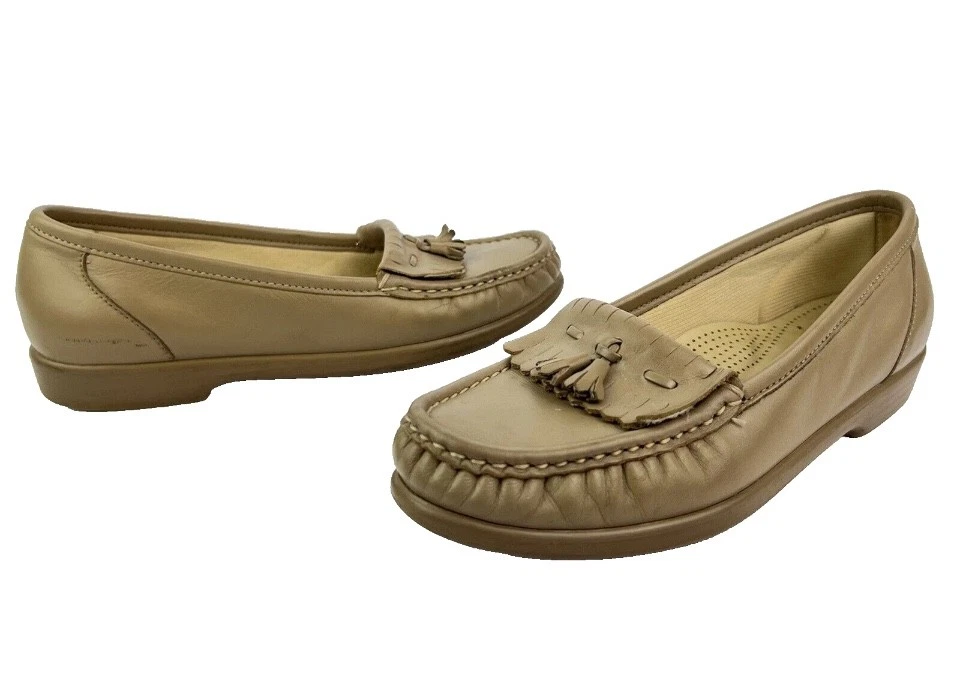 SAS Women's Tripod Comfort tan Leather Slip On Loafers Shoes USA Size 7.5S - Image 1 of 4