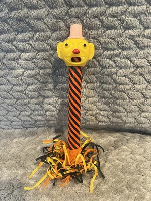 Rare Vintage Halloween Clown Noisemaker Horn Cardboard Crepe 10” - Image 1 of 4