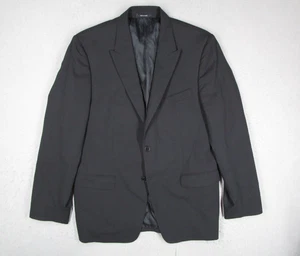 Versace Jacket Mens 54 IT Black City Wool 2 Button Suit Coat Blazer Double Vent - Picture 1 of 18