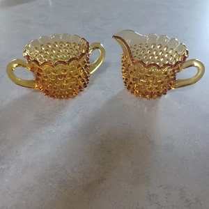Vintage 70er Braunglas Nagel Milchkännchen & Zuckerdose Set LE Smith USA - Bild 1 von 16