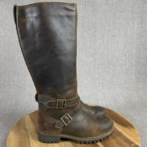 Timberland Wheelwright Waterproof Boots Womens 7 38 Brown Nubuck Leather Tall - Picture 1 of 13