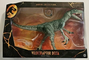JURASSIC WORLD AMBER COLLECTION VELOCIRAPTOR DELTA DINOSAUR FIGURE FAST SHIPPING - Picture 1 of 8
