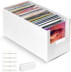 Kunststoff CD Aufbewahrungsbox - Stapelbare Organizer für bis zu 25 CDs - Bild 1 von 4
