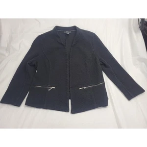 Alfani Damen Größe Medium schwarz vorne offen Blazer Pullover Cardigan - Bild 1 von 16