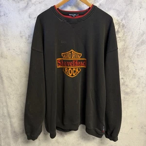 Vintage Hard Drivin Shovelhead Rock Sweatshirt Mens 3XL 27.5x30 Embroidered - Foto 1 di 11