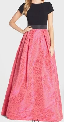 Vestido de baile TheiaFloral Jacquard Falda Línea A Talla 10 - LEER DESCRIPCIÓN  Foto 1 de 4