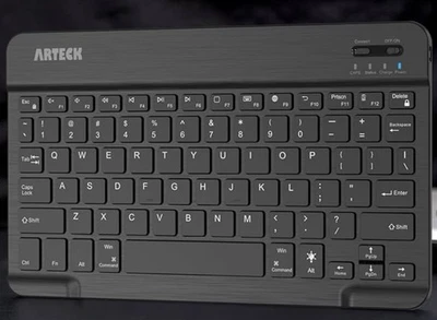 Arteck HB030B Universal Slim Portable Wireless 3.0 7-Color Backlit Keyboard - Image 1 of 3