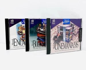 3 VTG Collectible Microsoft Software  Home Cinemania Encarta Bookshelf 95 CD - Picture 1 of 14