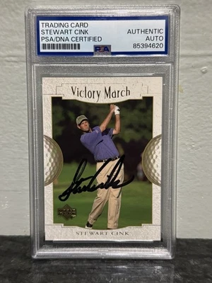 Stewart Cink 2001 Upper Deck Card PSA DNA Certified On Card Golf Auto - Image 1 of 2