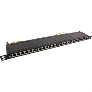 InLine® Patchfeld Cat.6A 24-fach, 48,26cm (19"), 0,5HE, Schwarz - Bild 1 von 1