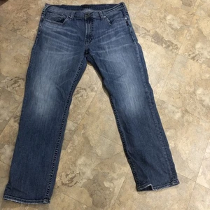 Silver Jeans Co. Men's Grayson Straight Fit Jeans 38x32 Straight Whiskers 37x30 - Picture 1 of 10