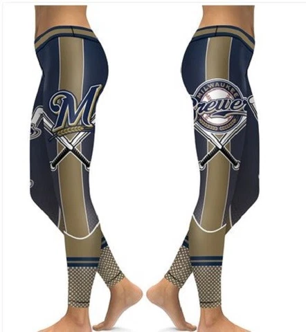 Milwaukee Brewers Women's Leggings Small-XXL Cover