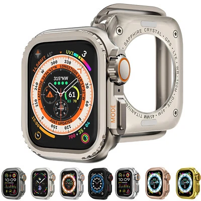 For Apple Watch Series 10/9/8/7/6/5/4 Metal Case Rugged Bumper with Back Cover - Image 1 of 4