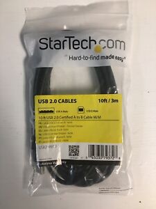 USB 2.0 Cable 10ft A Male to B Male Cable